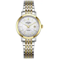 Rotary Damen Windsor | Silbernes Zifferblatt | Zweifarbiges Armband LB05421/70