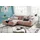 KAWOLA Ecksofa Cara Cord Recamiere rechts rosa