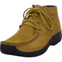 WOLKY Seamy Moc Bootie 0625311-940, Antique Nubuckleder, Mustard (senfgelb) für Damen, gelb, Größe 41 EU