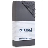 Blumtal Spannbettlaken Jersey 180 x 200 cm grau