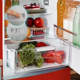 Cecotec Bolero Coolmarket Combi Origin 294 Retro-Kühl-Gefrierkombination (294 l, 1902 mm hoch, Red)