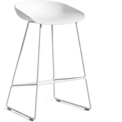 HAY - About A Stool AAS 38 Barhocker H 76, white 2.0 (Kunststoffgleiter)