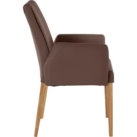 INOSIGN Armlehnstuhl () (1 Stück) Rückenlehne mit Steppung braun