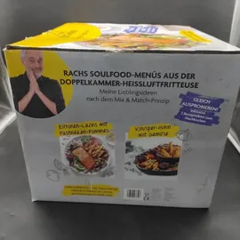 rachs kochwerk Heißluft-Fritteuse Doppelkorb 2x 3,5L 2400W, Schwarz