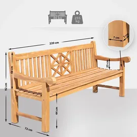 CLP Florida 220 x 72 x 92 cm Braun