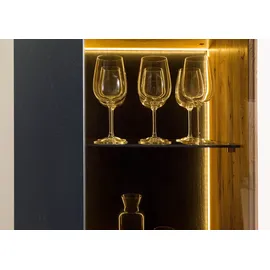 MASSIVMOEBEL24.DE Vitrine Kitzbühel 50 x 43,5 x 204 cm Schwarz