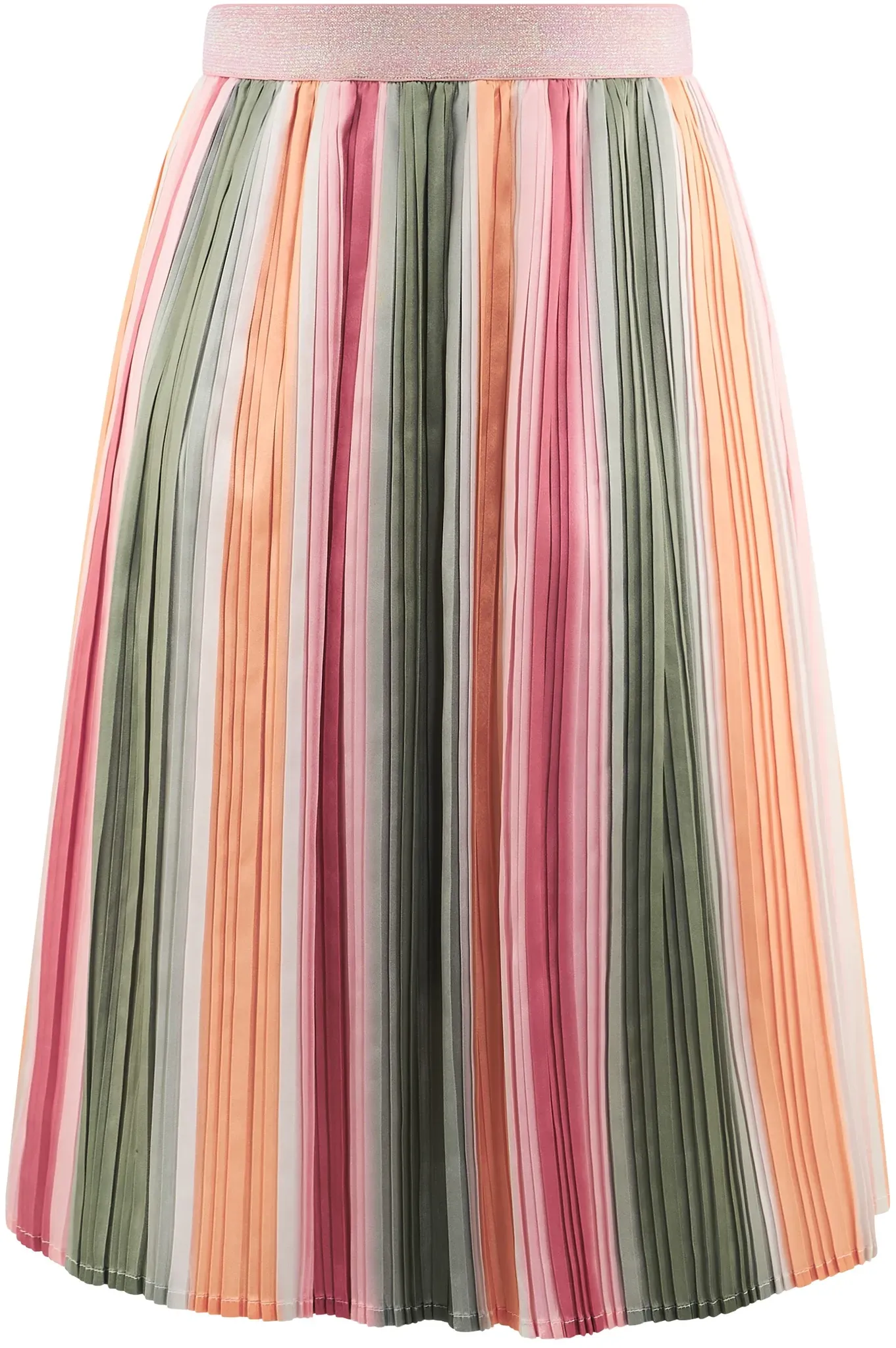 Plisseerock HAPPY GIRLS, Mädchen, Gr. 164, powder pink, Web, Obermaterial: 100% Polyester. Futter: 100% Polyester, gestreift, bequem ca. Mitte Wade, Röcke