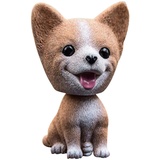 Luckxing Wackelkopffiguren Kunststofferzeugnisse Original Wackeldackel Wackelkopfhund, Hiromi 9,5 cm Figur Wackelhund Auto-Innendekoration Schüttelt Den Kopf Hundedekoration