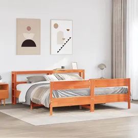 vidaXL Massivholzbett 180 x 200 cm Braun