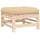 vidaXL Gartenhocker mit Kissen Kiefer beige