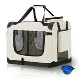 Juskys Hundetransportbox Lassie S Beige
