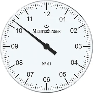 Meistersinger Wand- und Tischuhr  WU35 - weiß - 35cm