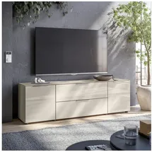 HBZ Lowboard Santorin, BxHxT 180x99x40 cm (1 St), Breite 180cm, Softclose für Türen und Schubkästen, Melaminbeschichtung beige