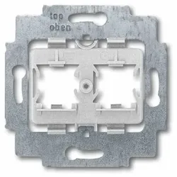 Busch-Jaeger Tragring, Modular-Jack, grau, matt, Befestigung mit Schraube, ohne Beschriftungsfeld