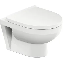 Combi-Pack Duravit No.1, Tiefspüler, spülrandlos, mit Softclose, weiß - 45620900A1