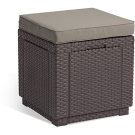 ALLIBERT Cube Sitzhocker 42 x 42 x 39 cm braun