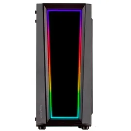 Mars Gaming MC-Art Schwarz, PC Gaming ATX Gehäuse, Doppelt Zeichnbar Gehärtetes Glas, ARGB 12 Mode, 12cm Lüfter, MCART