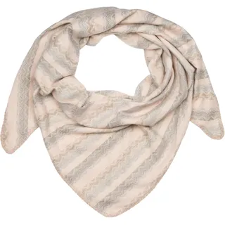 Stylebreaker Dreieckstuch Zick-Zack Webmuster, in Rose-Beige-Grau | Gr.: onesize