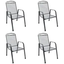 MFG ZINGST Gartenstuhl 59 x 67 x 98 cm grau 4 St.