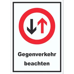 Schild Verkehrszeichen 208 Gegenverkehr A0 (841x1189mm)