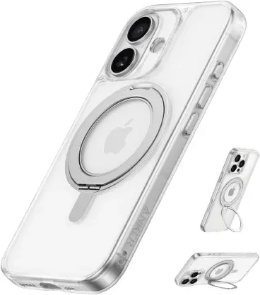 Anker MagGo magnetisches Handy-Case mit Ständer (360° Ringständer, für iPhone 16) Titanium Luna / iPhone 16 Pro Max