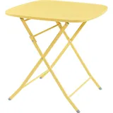 [en.casa] Sande Klapptisch 70 x 70 x 71 cm Gelb