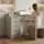 beautysofa | Schminktisch MALTA Beige 120cm mit Griffe, 5 Schubladen, flexibel rechts/links montierbar – Moderner Bürotisch, funktionaler Arbeit... - Beige
