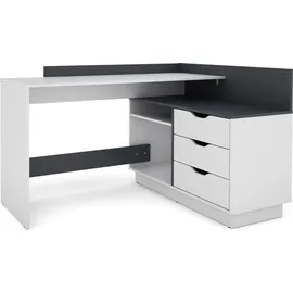 byLIVING Belfast Breite 129 cm, weiß/anthrazit,