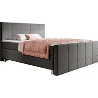 Inter Boxspringbett Florenz 180x200cm Webstoff Grau