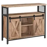VASAGLE Sideboard 100 x 33 x 80 cm schwarz