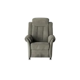 Polstermöbel Oelsa Fernsehsessel Andorra Mikrofaser 87 x 108 x 110 cm Grau mit Rollen