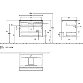 Villeroy & Boch Waschtischunterschrank 80 x 54,8 x 50 cm Weiß