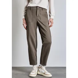 STREET ONE Cargohose Jersey Slim Fit Braun 42 28
