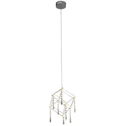 NÄVE LED-Pendelleuchte »Araneus«, BxHxL: 15,5 x 10 x 15 cm, Metall/Kunststoff - silberfarben