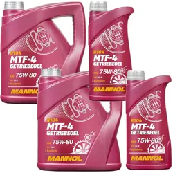 10l Mannol Mtf-4 75w-80 Getriebeöl 5- & 6-gang Schaltgetriebe Öl Api Gl-4 75w80: