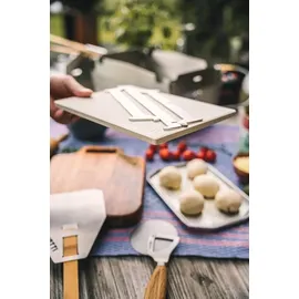Skotti Pizzastein 24 cm Edelstahl/Stein beige