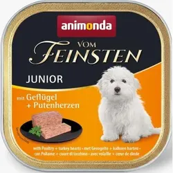 Hunde - Nassfutter ANIMONDA Vom Feinsten Junior Geflügel + Putenherzen, 150 g