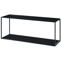 [en.casa] Wandregal Notodden 90x25x35cm Schwarz [en.casa]