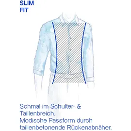 Seidensticker Herren Smokinghemd weiß Slim Fit, weiß, NOS