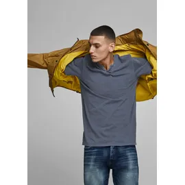 JACK & JONES T-Shirt Split mit Neck in Navy Blue-XXL