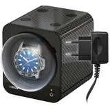 Boxy Uhrenbeweger Fancy Brick, 309407, (2-St), Uhrendreher, für alle Automatikuhren geeignet, Geschenkidee schwarz