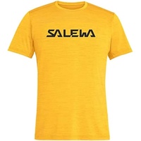 Salewa Puez Hybrid 2 Dry S/S Tee T Shirt, Gold Melange, S EU
