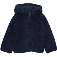 S.Oliver Gefütterte Teddyjacke mit Kapuze und seitlichen Eingrifftaschen Navy