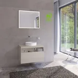 Keuco Stageline Waschtisch-Unterschrank 32863180000 80 x 55 x 49 cm, Dekor Cashmere, Glas Cashmere klar, ohne Elektrik
