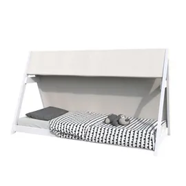 le quai des affaires Hausbett TIPI 90 x 200 cm Fichte/Linde weiß