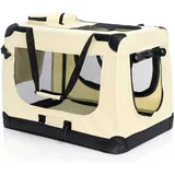 fudajo Faltbare Transportbox XL 82 x 56 x 58 cm Beige