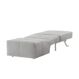 Nehl Schlafsessel Solino Velours 85 x 85 x 102 cm Grau mit Schlaffunktion