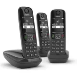 Gigaset AS690R - Trio DECT telefoon - Zwart, Telefon, Schwarz