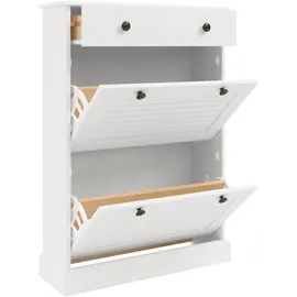 Home Affaire Liotta 2 Klappen 1 Schublade 80 x 90 x 35 cm weiß / weiß seidenglänzend