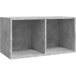 vidaXL Schallplatten-Aufbewahrungsbox Betongrau 71x34x36 cm